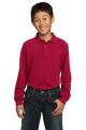 Port Authority - Youth Long Sleeve Pique Knit Polo.  Y320