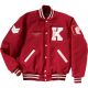 VARSITY LETTERMAN JACKET, WOOL SLVS AND QUILTED LINING
