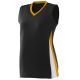 AUGUSTA DIG SLEEVELESS POLY/SPANDEX TRI COLOR JERSEY - 1355