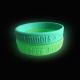 GLOW IN THE DARK EMBOSSED SILCONE WRISTBAND
