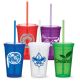 16 DOUBLE WALL TUMBLER WITH SNAP ON LID & STRAW - ET16