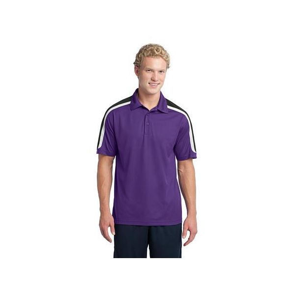 Sport-Tek - Tricolor Shoulder Micropique Sport-Wick Polo. ST658