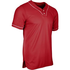 CHAMPRO HEATER 2-BUTTON PIPED BASEBALL JERSEY - BS42