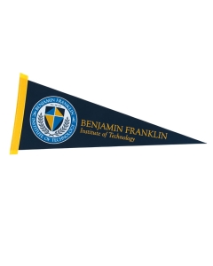 FELT PENNANTS - 9 X 24 WITH CUSTOM PRINTING ONE SIDE