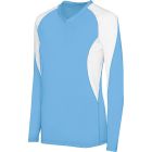 HIGH 5 WOMENS "COURT" LONG SLEEVE POLY/SPANDEX COLOR BLOCK VOLLEYBALL JERSEY - 342182