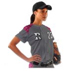 CHAMPRO CIRCUIT LADIES ACTIVE CLOTH FULL BUTTON FRONT SOFTBALL JERSEY - BS23