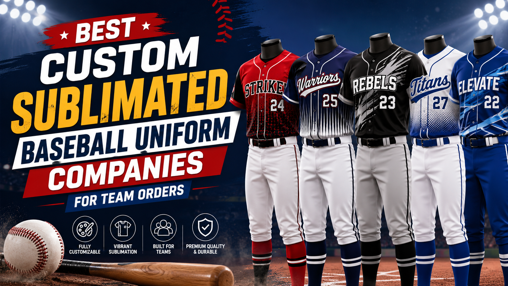 custom sublimated baseball uniform