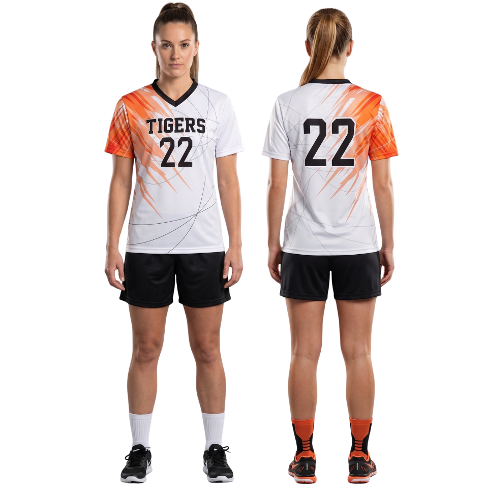 Womens Sleeveless V-neck Soccer Jersey