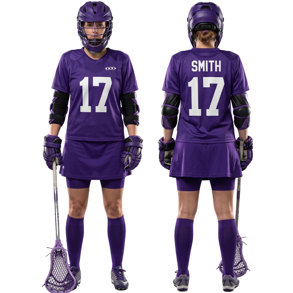 Womens Purple Lacrosse Uniform Set
