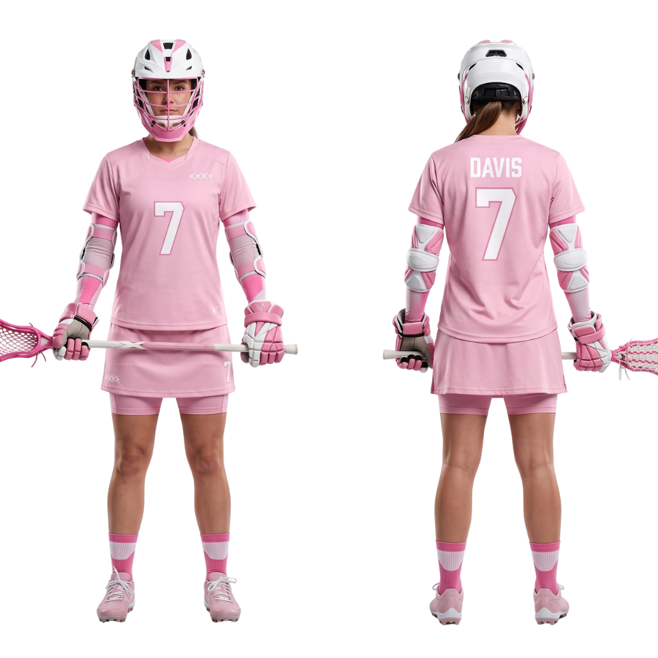 Womens Pink Lacrosse Uniform Set