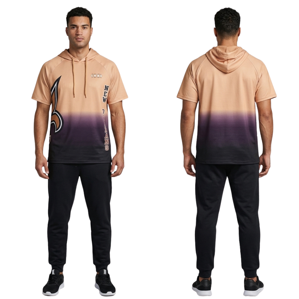 Custom Spiritwear Short Sleeve Hooded Shirt