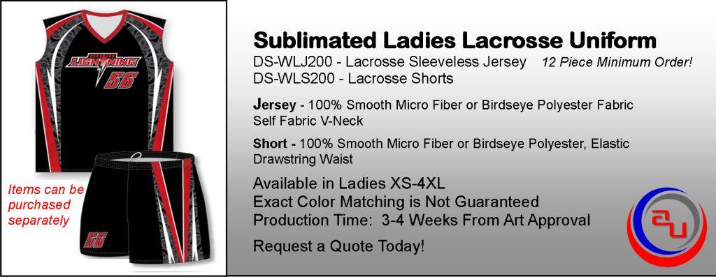 SUBLIMATED WOMENS LACROSSE JERSEY