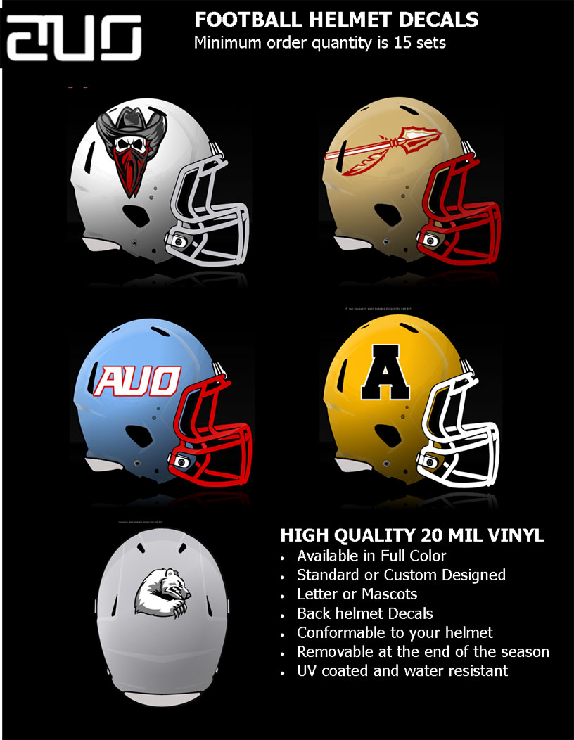 football helmets