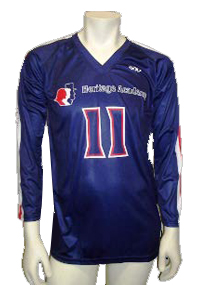 Womens Long Sleeve V-neck Volleyball Jersey