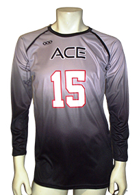 Womens Long Sleeve Crew Volleyball Jersey